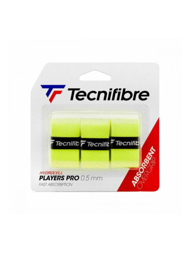 Покритие за Тенис Дръжка Tecnifibre Players Pro Neon Жълт 3 броя