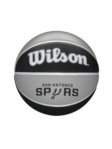 Баскетболна Топка Wilson Nba Team Tribute San Spurs Черен Естествен каучук