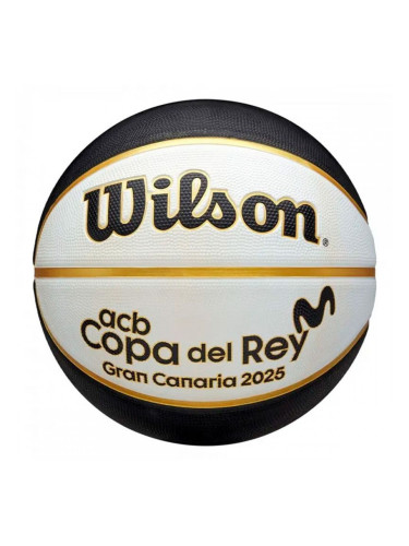 Баскетболна Топка Wilson Copa del Rey Бял 7 (Размер 7)