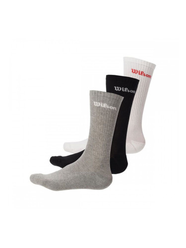 Пакет чорапи Wilson Crew Logo Sock 3 Части - 44-48