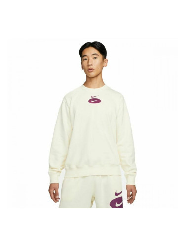 Мъжки суичър без качулка Nike Swoosh League Бял - M