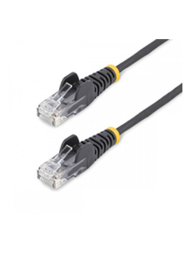 UTP категория 6 твърд мрежови кабел Startech N6PAT25CMBKS Черен 25 cm