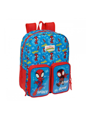Училищна чанта Spider-Man Син Червен 26 x 34 x 11 cm