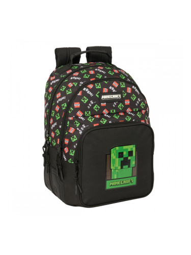 Училищна чанта Minecraft Черен 32 x 42 x 15 cm