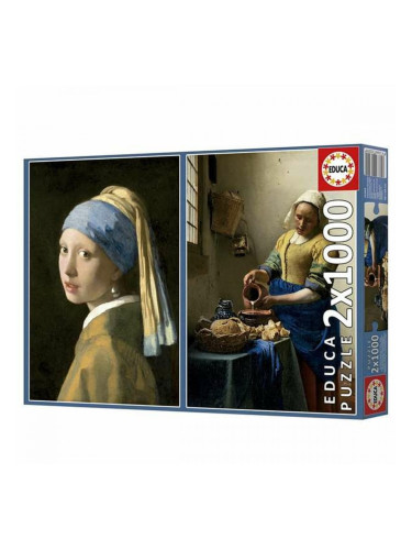 Пъзел Educa Vermeer 1000 Части (2 броя)