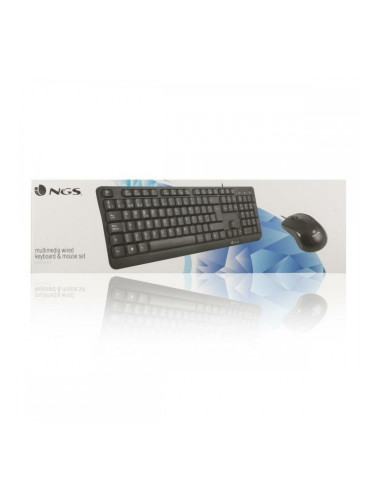 Клавиатура и оптична мишка NGS Cocoa Kit Cocoa Kit Черен Испанска Qwerty