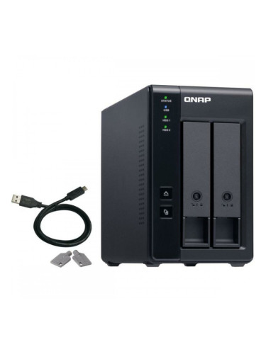 SATA 5.25" калъф за SATA 2.5" Qnap TR-002 Черен