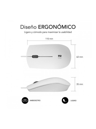 Мишка Subblim SUBMO-B2BS002 Бял 1200 DPI