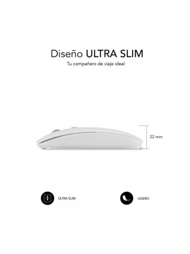 Мишка Subblim SUBMO-DFLAT21 Бял 1600 dpi