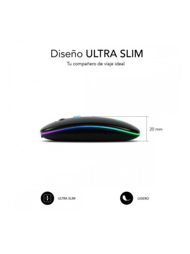 Мишка Subblim SUBMO-LDFLAT1 1600 dpi Черен
