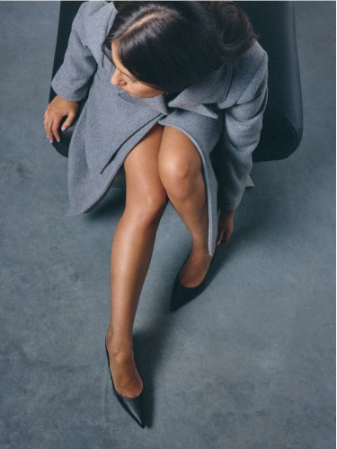 Mohito - Елегантни кожени обувки с ток - черен