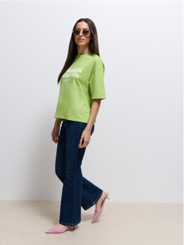 Mohito - Дънки flare с висока талия - нави