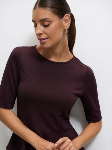 Mohito - Суитшърт с къс ръкав - бордо