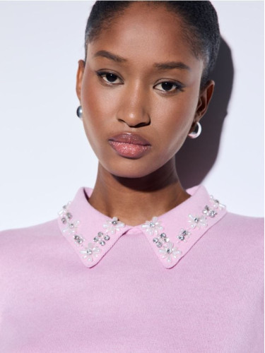 Mohito - Пуловер с яка - розово