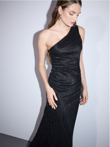 Mohito - Макси рокля на едно рамо - черен