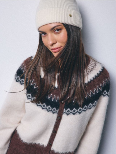 Mohito - Шапка beanie с високо съдържание на вълна - кремaво