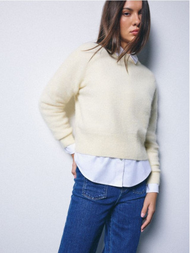 Mohito - Пуловер със съдържание на вълна от алпака - жълто