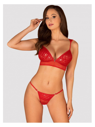 Секси комплект от две части в червен цвят HUNTERIA