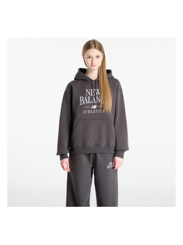 Суитшърт New Balance Linear Heritage Fleece Hoodie Faded Black S