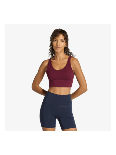 Сутиени adidas 3 Stripes Studio All Me Light Support Bra Maroon L