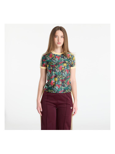 Тениска adidas X Liberty London 3 Stripes T-Shirt Black/ Bold Green/ Collegiate Green- Eqt Yellow S