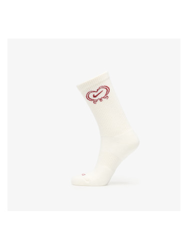 Чорапи Nike Everyday Plus Cushioned Crew Socks 1-Pack Sail/ Team Crimson L