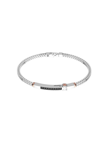 Сребърна мъжка гривна с шпинел Zancan EXB895R