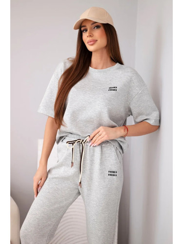 Дамски комплект от вискоза Kesi с къс ръкав и панталон