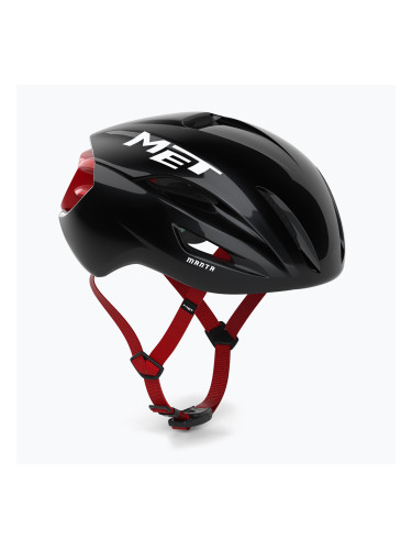 Каска за велосипед MET Manta MIPS black/red glossy