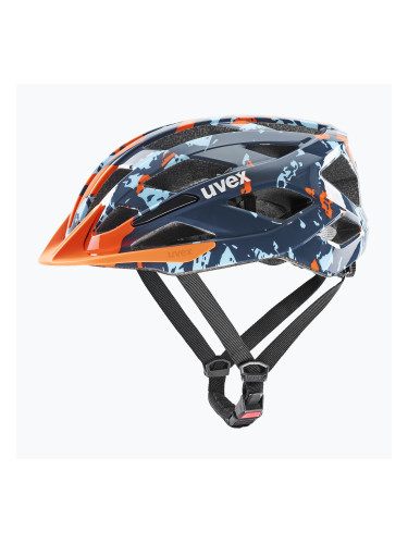 Детска велосипедна каска UVEX Air Wing 2 papaya/bubble blue