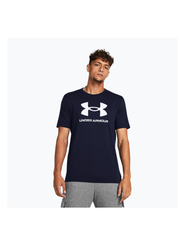 Мъжка тениска за тренировка Under Armour Sportstyle Logo Update academy/white