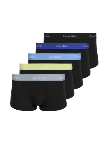 Мъжки боксерки Calvin Klein LV00NB4390 Low Rise Trunk 5 чифта black wb/blue descent wb/green bi/kahki