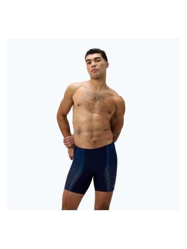 Мъжки плувни шорти тип клин Speedo Duo Logo Print Mid Jammer navy/sugar blue