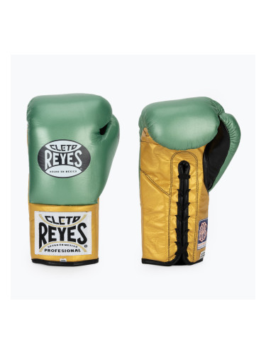 Боксьорски ръкавици Cleto Reyes Boxing Gloves creen metalic/gold