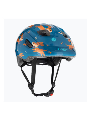 Детска велосипедна каска MET Hooray blue teckel glossy