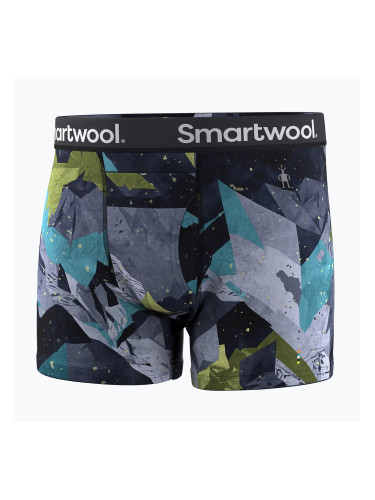 Мъжки термоактивни боксерки Smartwool Merino Print Boxer Brief Boxed blue sum sector