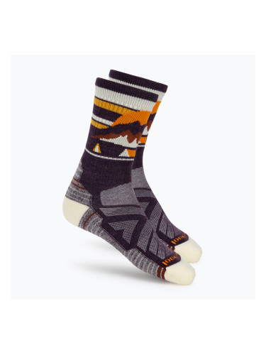 Дамски чорапи Smartwool Hike Light Cushion New Pattern Crew prple ris