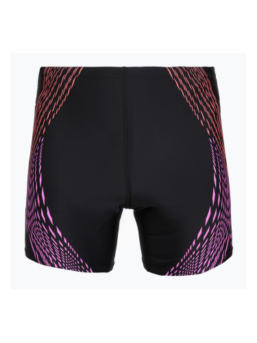 Мъжки плувни шорти тип клин Speedo Duo Logo Print Mid Jammer black/coral sands/neon violet