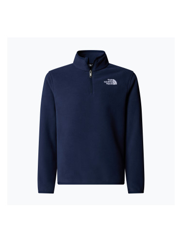 Детски суитшърт от полар The North Face Teen Glacier 1/4 Zip summit navy