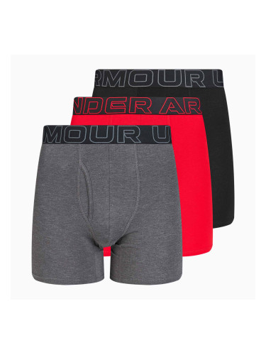 Мъжки слипове Under Armour Perf Cotton 6" 3 бр. carbon black/galaxy black