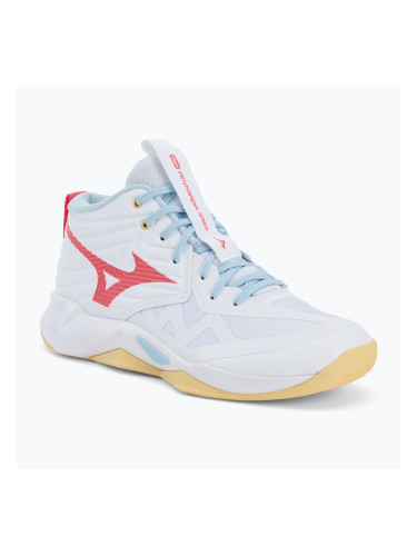 Дамски обувки за волейбол Mizuno Wave Momentum Pro Mid white/calypso coral/pale banan
