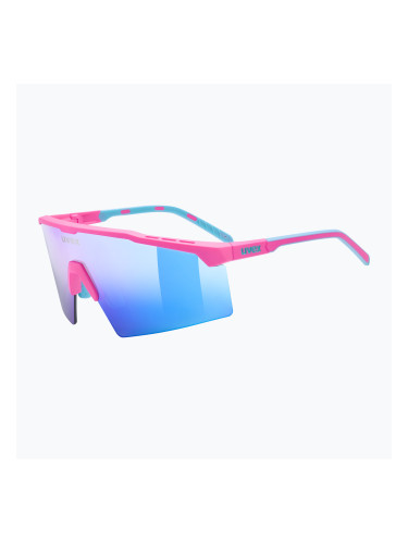Слънчеви очила UVEX Flowline pink matt/mirror blue