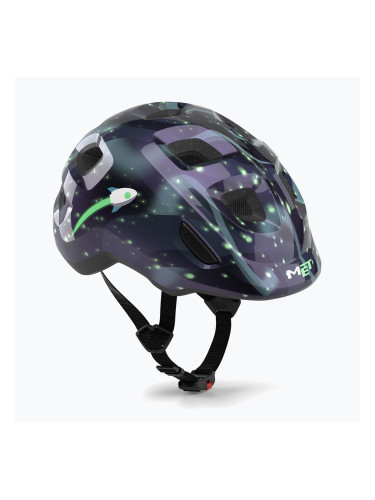 Детска велосипедна каска MET Hooray space glow in the dark
