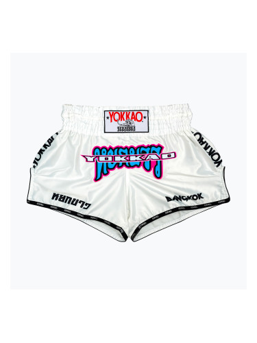Мъжки шорти за тренировка YOKKAO East Club Fight white