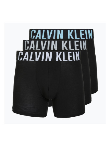 Боксерки Calvin Klein 000NB3609A Boxer Brief 3 чифта black w/harbor mist logo/black w