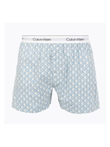 Боксерки Calvin Klein LV00NM2831 Boxer Trad icon cotton emblem chalk/gulf blue