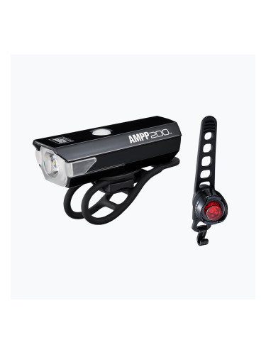 Комплект велосипедни светлини CatEye AMPP 200 HL-EL042RC / ORB TL-LD160 black
