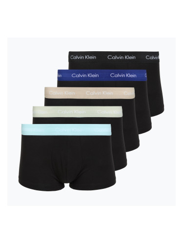 Боксерки Calvin Klein LV00NB4412 Low Rise Trunk 5 чифта black w plume wb/black w misty sage wb