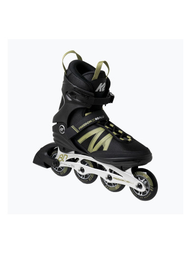 Мъжки ролкови кънки K2 Freedom III 80 Alu black-green 30H0601.1.1.085