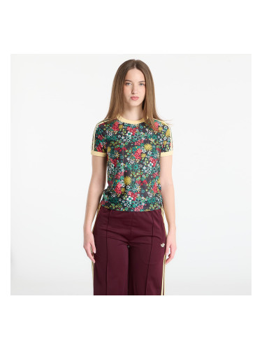 Тениска adidas X Liberty London 3 Stripes T-Shirt Black/ Bold Green/ Collegiate Green- Eqt Yellow M